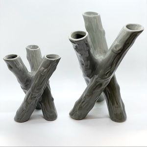 VTG Camark Twisted Branch ceramic vases